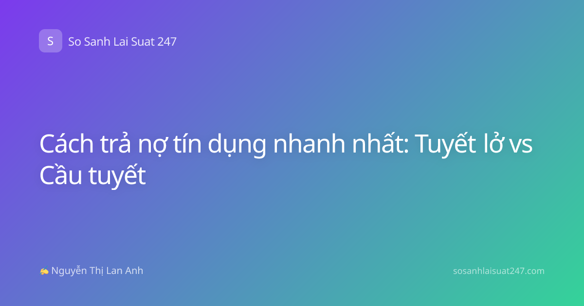 Cách trả nợ tín dụng nhanh nhất: Tuyết lở vs Cầu tuyết