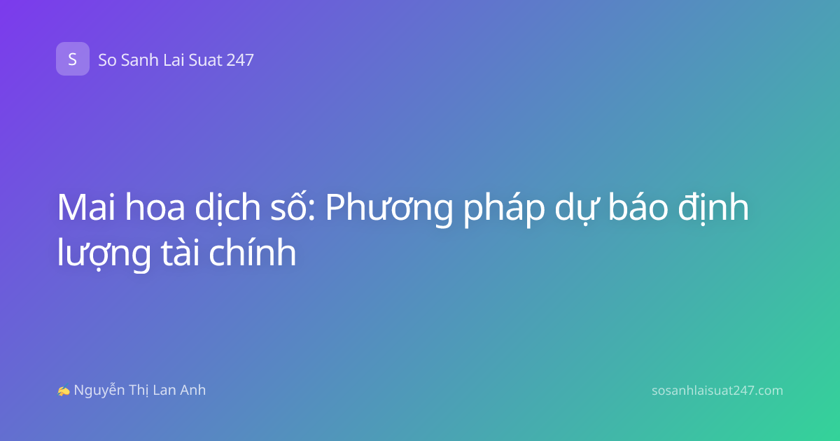 Mai hoa dịch số: Phương pháp dự báo định lượng tài chính